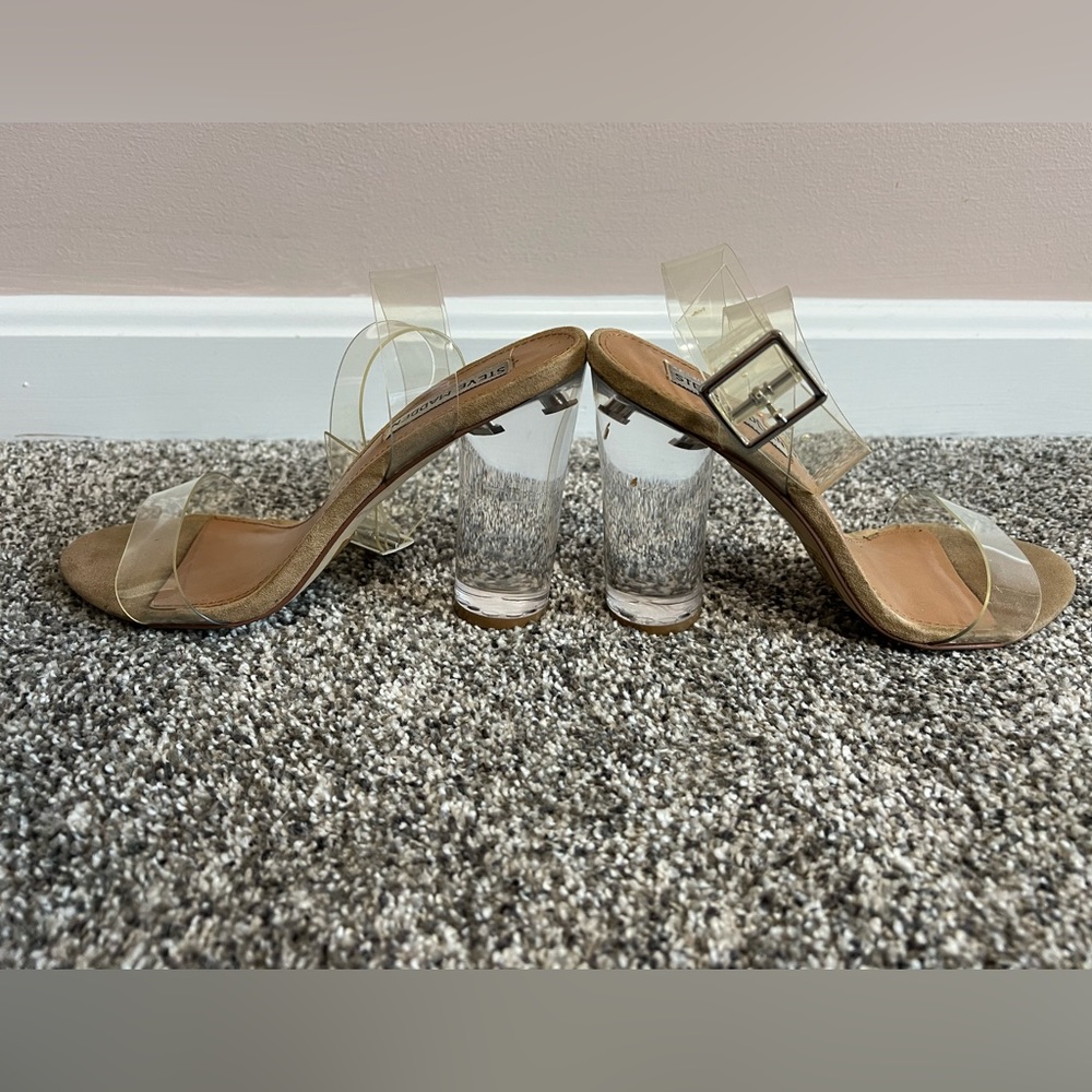 Steve Madden Clear Block Heels